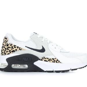 Nike Air White and Leopard Sneakers